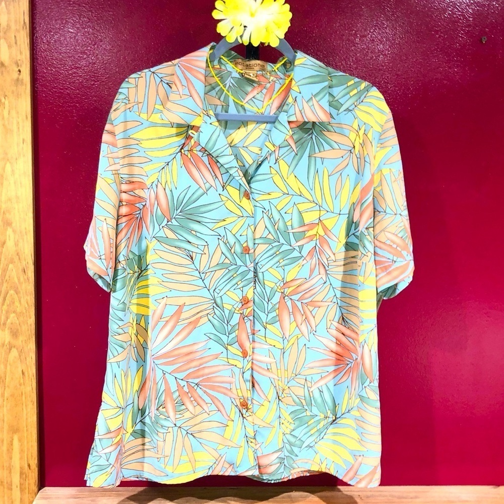Notations Vintage Tropical Shirt 1X